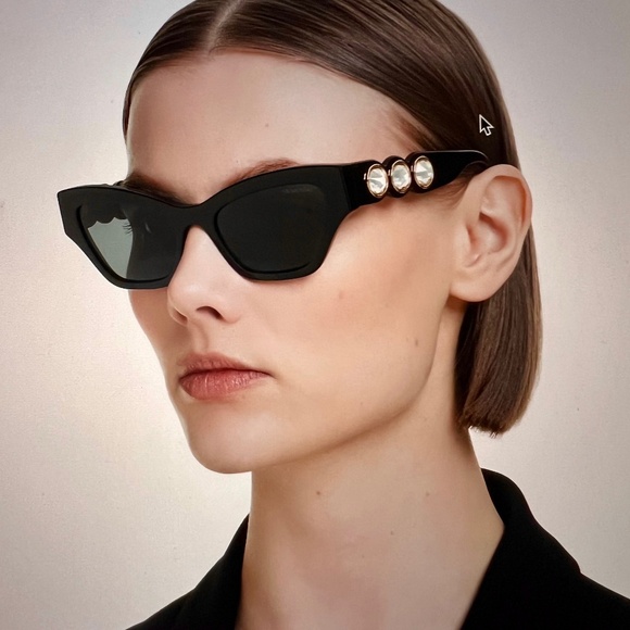 SWAROVSKI SK6021 Crystal Embellished Black Cat Eye Sunglasses main image 11